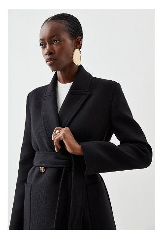 Belted Midi Wrap Coat