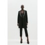 Premium Wool Diamante Lapel Sb Coat