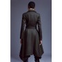 Italian Manteco Wool Blend Double Breasted Belted High Low Trench Coat