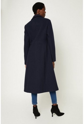 Twill Fit And Flare Coat