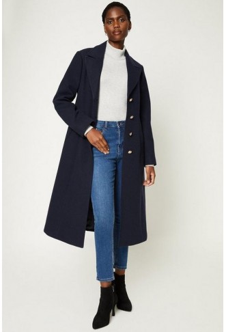 Twill Fit And Flare Coat