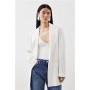 Viscose Satin Back Crepe Single Breasted Blazer