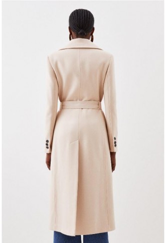 Tailored Self Belt Detail Midaxi Coat