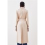 Tailored Self Belt Detail Midaxi Coat