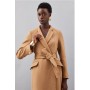 Italian Manteco Wool Forever Notch Neck Midi Coat