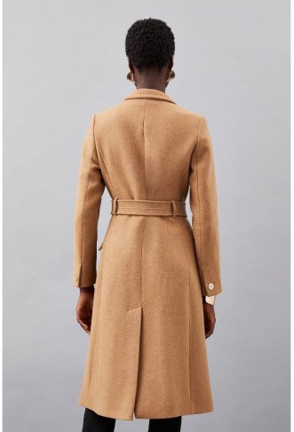 Italian Manteco Wool Forever Notch Neck Midi Coat