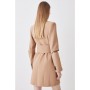 Compact Stretch Belted Aline Blazer Dress