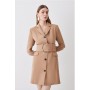 Compact Stretch Belted Aline Blazer Dress