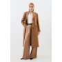 Italian Manteco Wool Mix Single Breasted Midi Coat