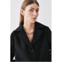 Italian Manteco Wool Textured Single Breasted Short Coat