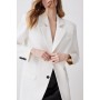 Compact Stretch Strong Shoulder Tailored Longline Blazer