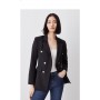 Stretch Cady Double Breasted Military Blazer