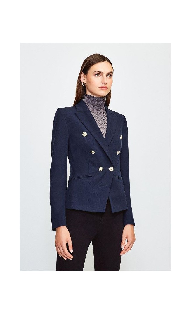 Tailored Button Military Blazer