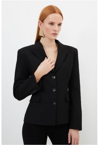 Compact Stretched Tailored Darted Blazer