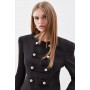 Compact Stretch Tailored Military Blazer