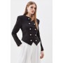 Compact Stretch Tailored Military Blazer