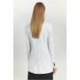 White Pinstripe Tailored Single Breasted Blazer