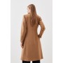 Italian Manteco Wool Mix Military Double Breasted Midi Coat