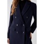 Wool Double Breasted Longline Coat