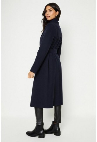 Button Detail Wrap Coat