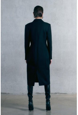 Italian Manteco Wool Hourglass Coat