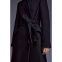 Italian Manteco Wool Forever Notch Neck Midi Coat