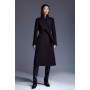 Italian Manteco Wool Forever Notch Neck Midi Coat