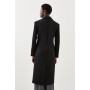 Italian Manteco Wool Mix Single Breasted Midi Coat