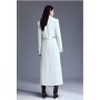 Compact Stretch Double Breasted Full Skirt Midi Coat