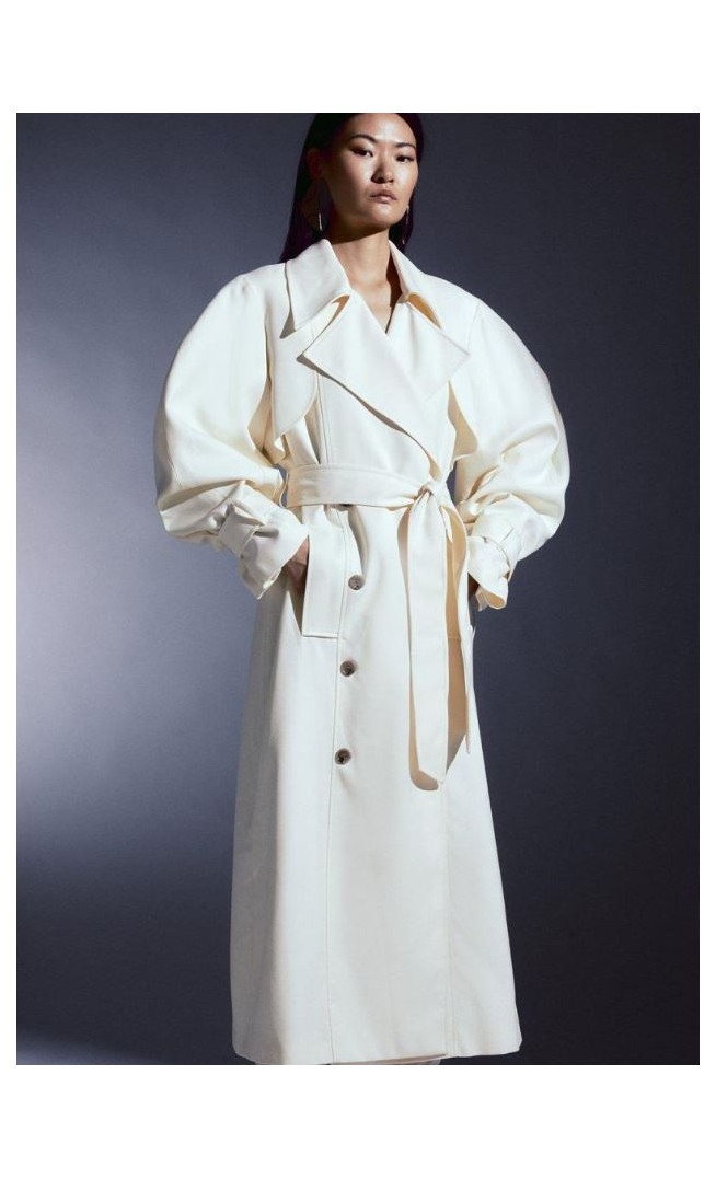 TAILORED RELAXED BELTED TRENCH COAT