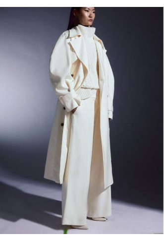 TAILORED RELAXED BELTED TRENCH COAT