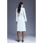 Ivory Italian Manteco Wool Forever Notch Neck Midi Coat