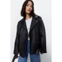 Real Leather Belted Biker Jacket