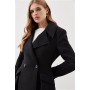 Karen Millen x Lydia Millen - Italian Wool Blend Flared Skirt Midaxi Coat