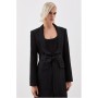 The Founder Premium Twill Tie Waist Detail Maxi Coat