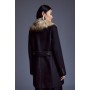 Italian Manteco Wool Mix Faux Fur Collar Short Coat