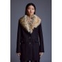 Italian Manteco Wool Mix Faux Fur Collar Short Coat