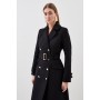 Italian Manteco Wool Stitch Detail Trench Coat