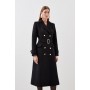 Italian Manteco Wool Stitch Detail Trench Coat