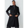 Black Italian Virgin Wool Hybrid Puffer Coat