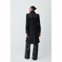 Black Italian Virgin Wool Hybrid Puffer Coat