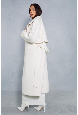 Premium Oversized Wool Look Trench Coat