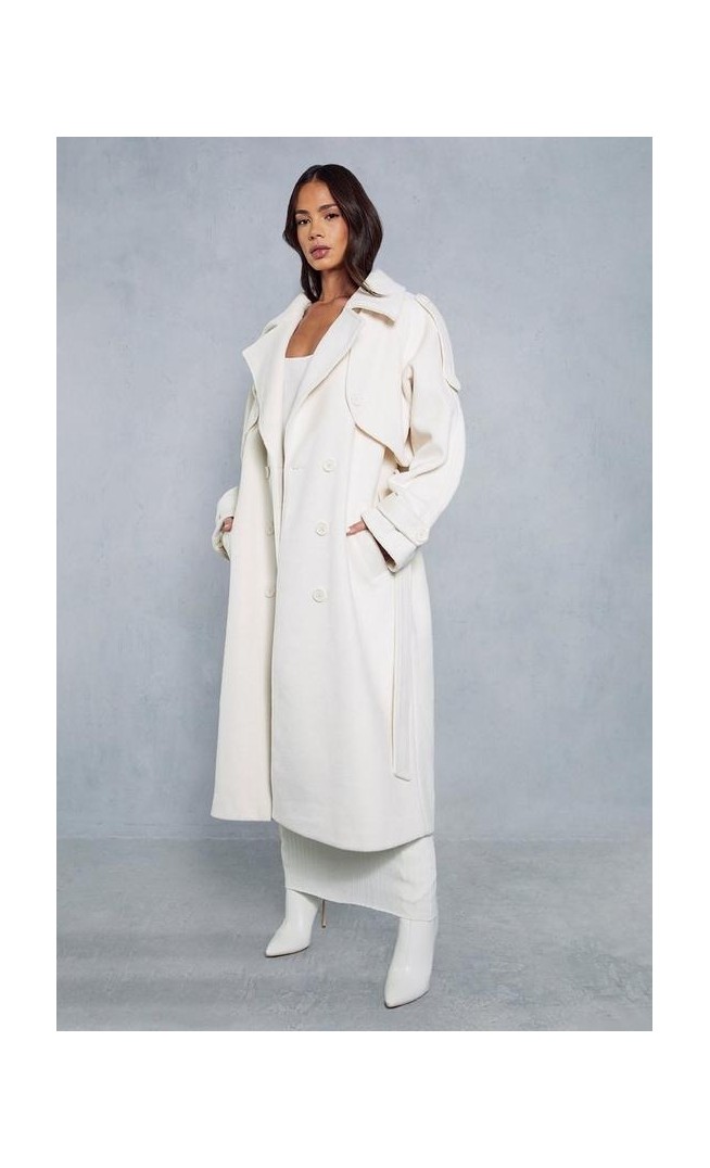 Premium Oversized Wool Look Trench Coat