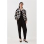 Tailored Houndstooth Jacquard Relaxed Fit Bomber Jacket