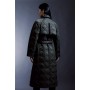 Diamond Quilt Contrast Binding Belted Trench Coat