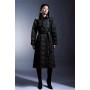 Diamond Quilt Contrast Binding Belted Trench Coat