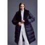 Faux Fur Lined Belted Puffer Coat