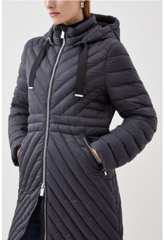 Real Down Packable Knee Length Coat