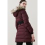 Belted Puffer Faux Fur Midi Length Hooded Coat