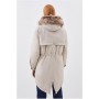 Faux Fur Hooded Padded Parka Coat